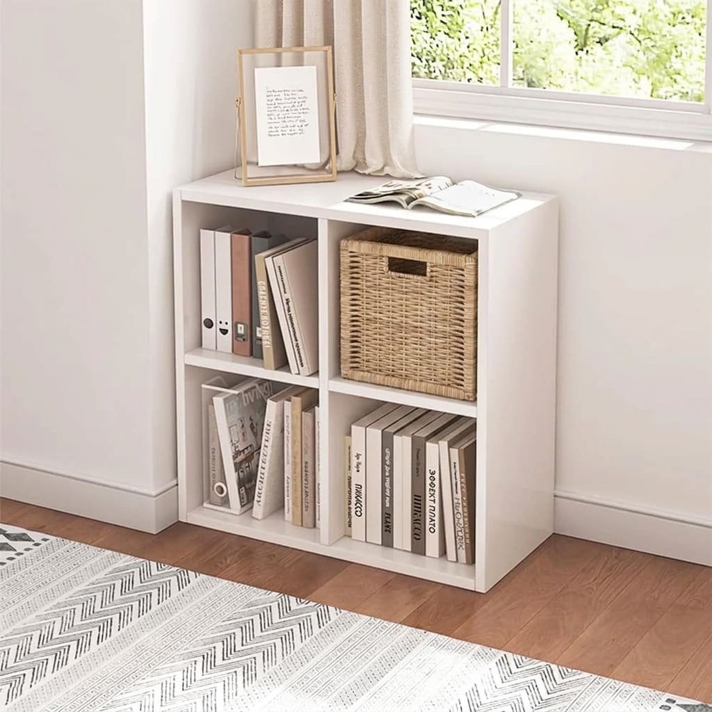 4 Cube Organizer Bookcase: The Honest Review Before You Buy 1 cube organizer bookcase in living room with books and bin
