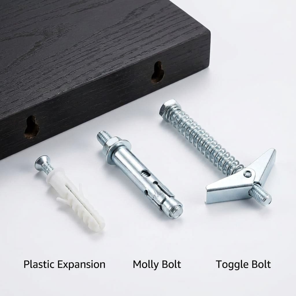 wall anchor types for floating shelves installation