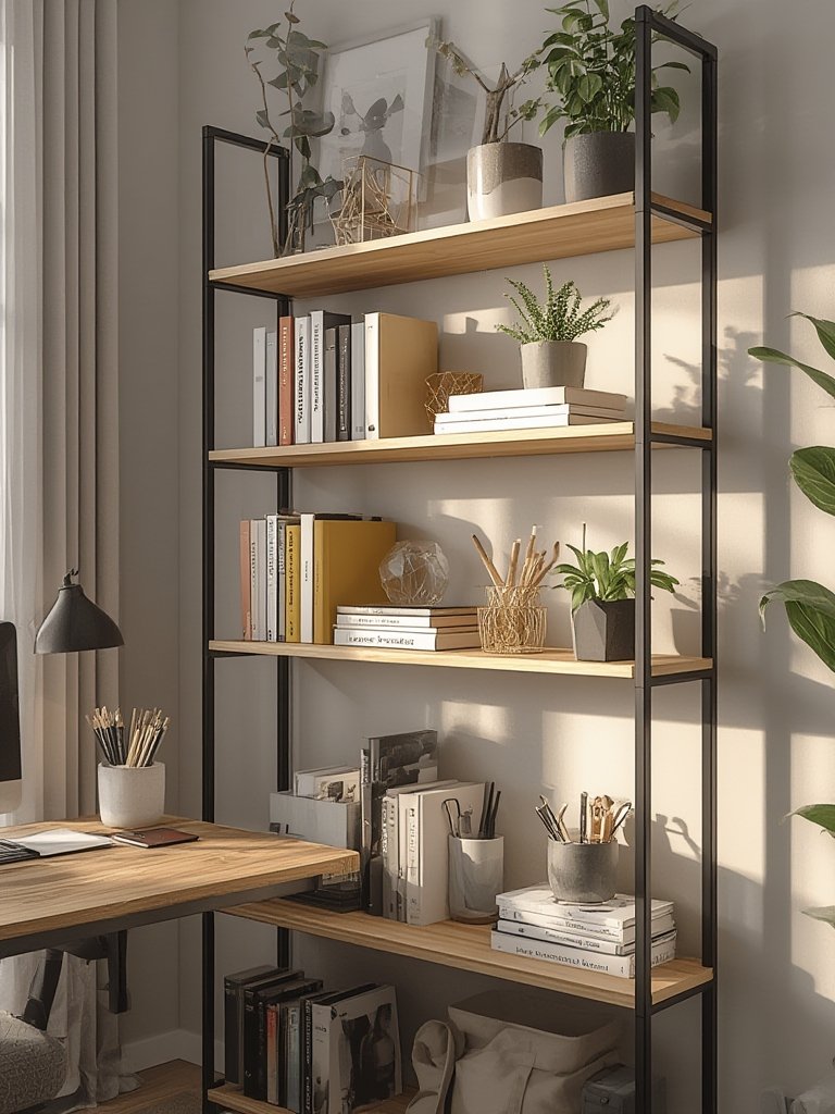 tall bookshelf in action