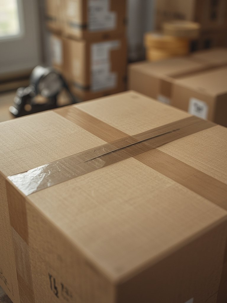 shipping tape in action