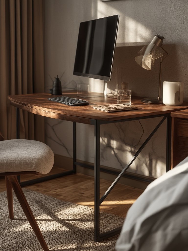 office desk in action