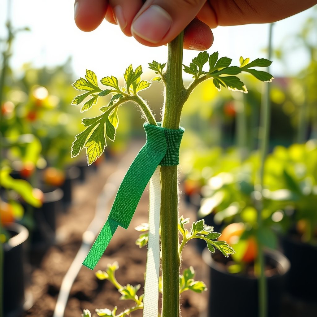 Garden Ties: 6 Ultimate Steps For Best Plant Support 2 garden ties in action