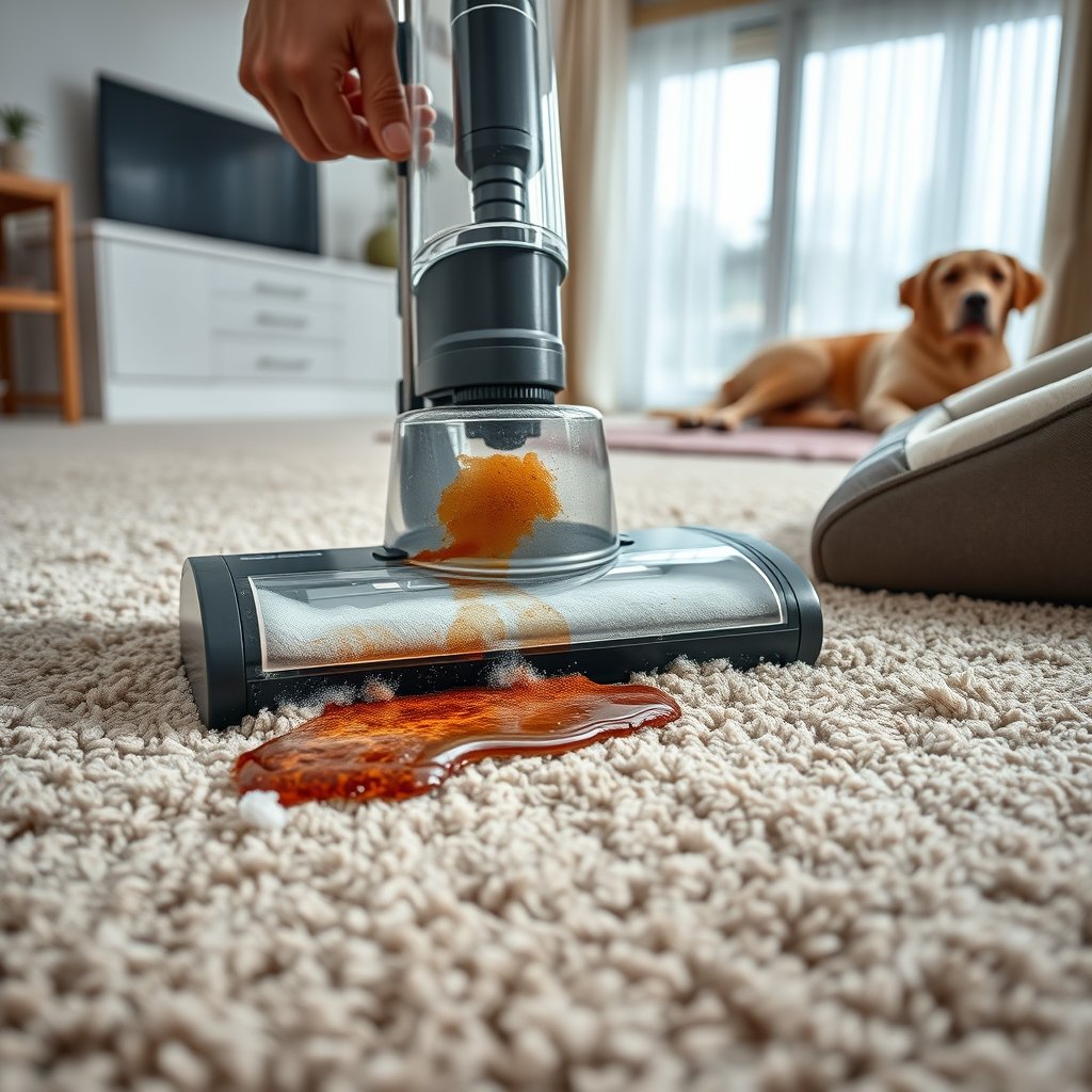 carpet cleaner in action