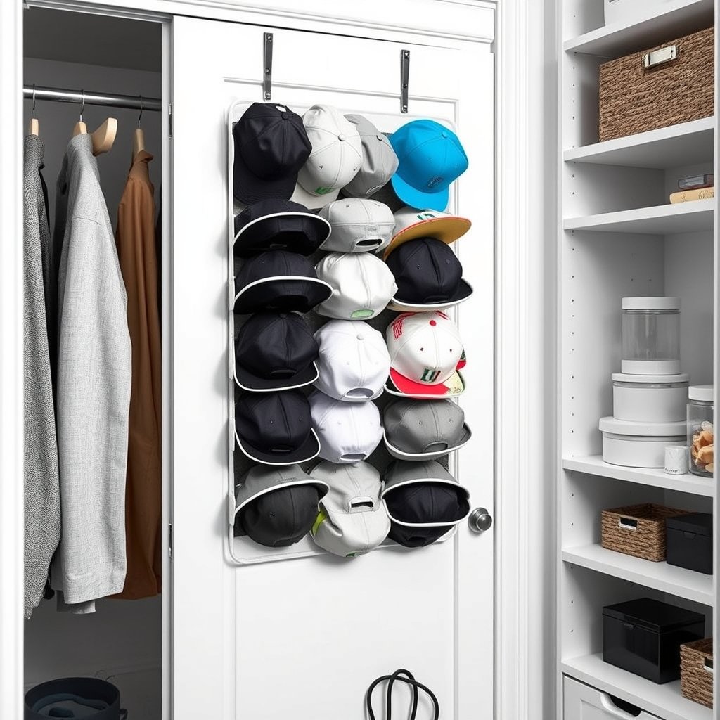 hat organizer in action