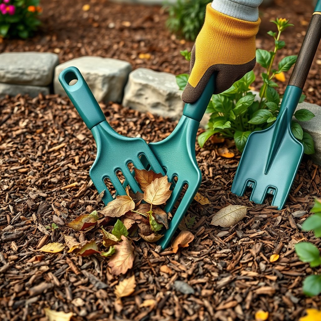 leaf scoops in action