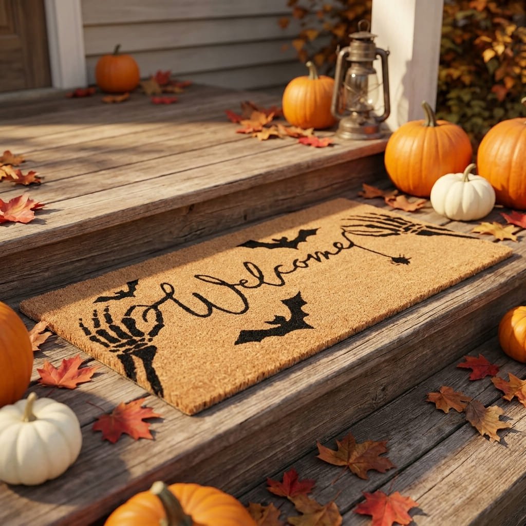 Coir Doormat Review: The Honest Buying Guide for 2026 1 coir doormat with skeletal hand design on porch