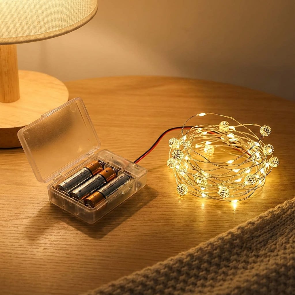 Energy Efficient Halloween Lights: The Real 92% Stat Battery Users Miss 3 battery compartment of an LED garland light string