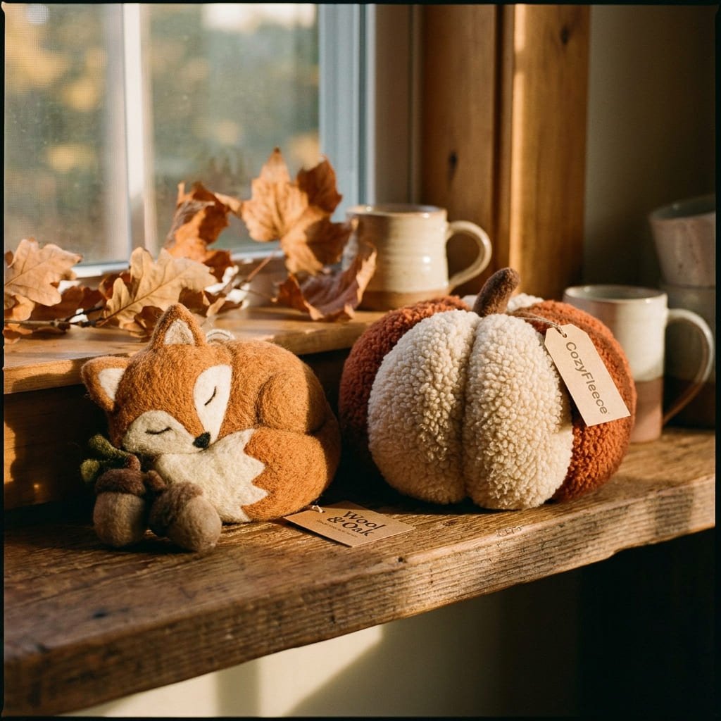 Natural Fiber Decor: The Real Microplastic Gap Between 2 Common Materials 4 balanced display of both natural fiber and synthetic halloween decorations